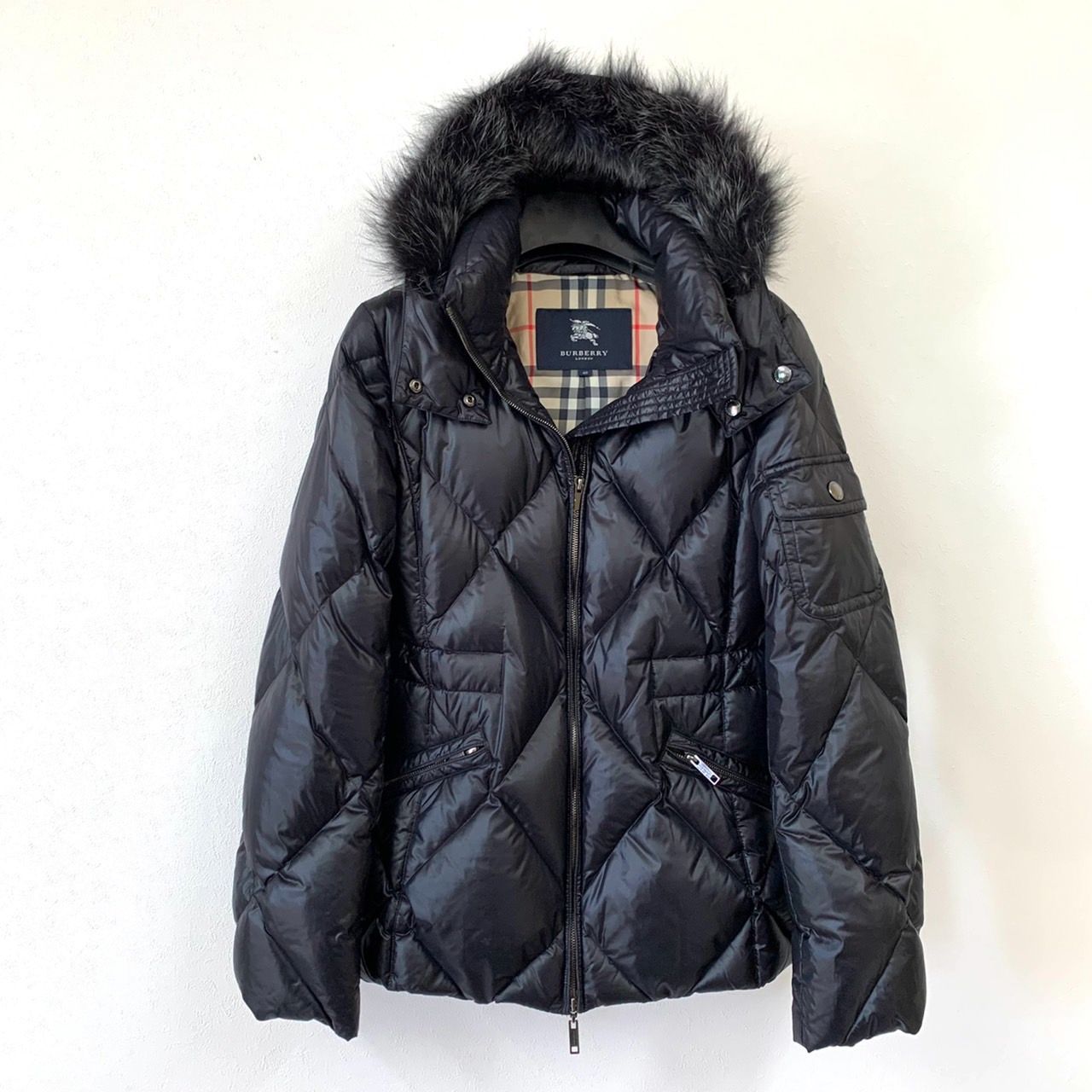 BURBERRY LONDON】バーバリーダウンジャケット/40/ノバチェック