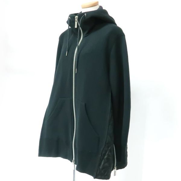 sacai サカイ 20AW ジップアップパーカー 20-05362 黒 ブラック #2