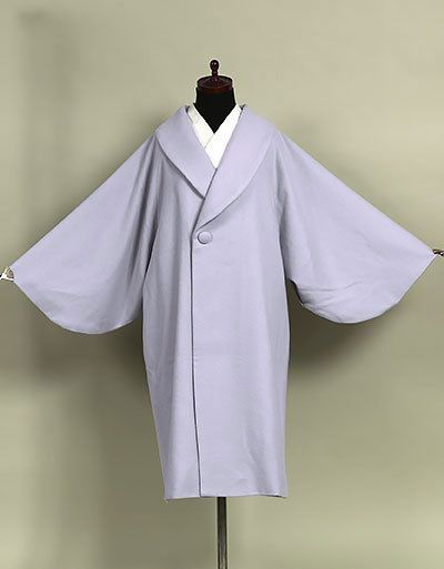 eha3184 カシミヤ混 へちま衿 和装用 ロングコート ラベンダー レディース