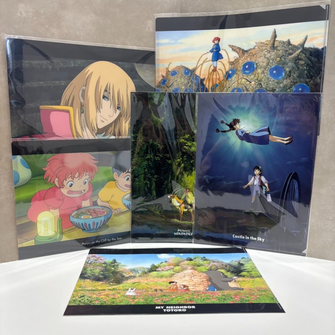 j325【新品・未使用】＜ジブリ作品 A4クリアファイル6点セット