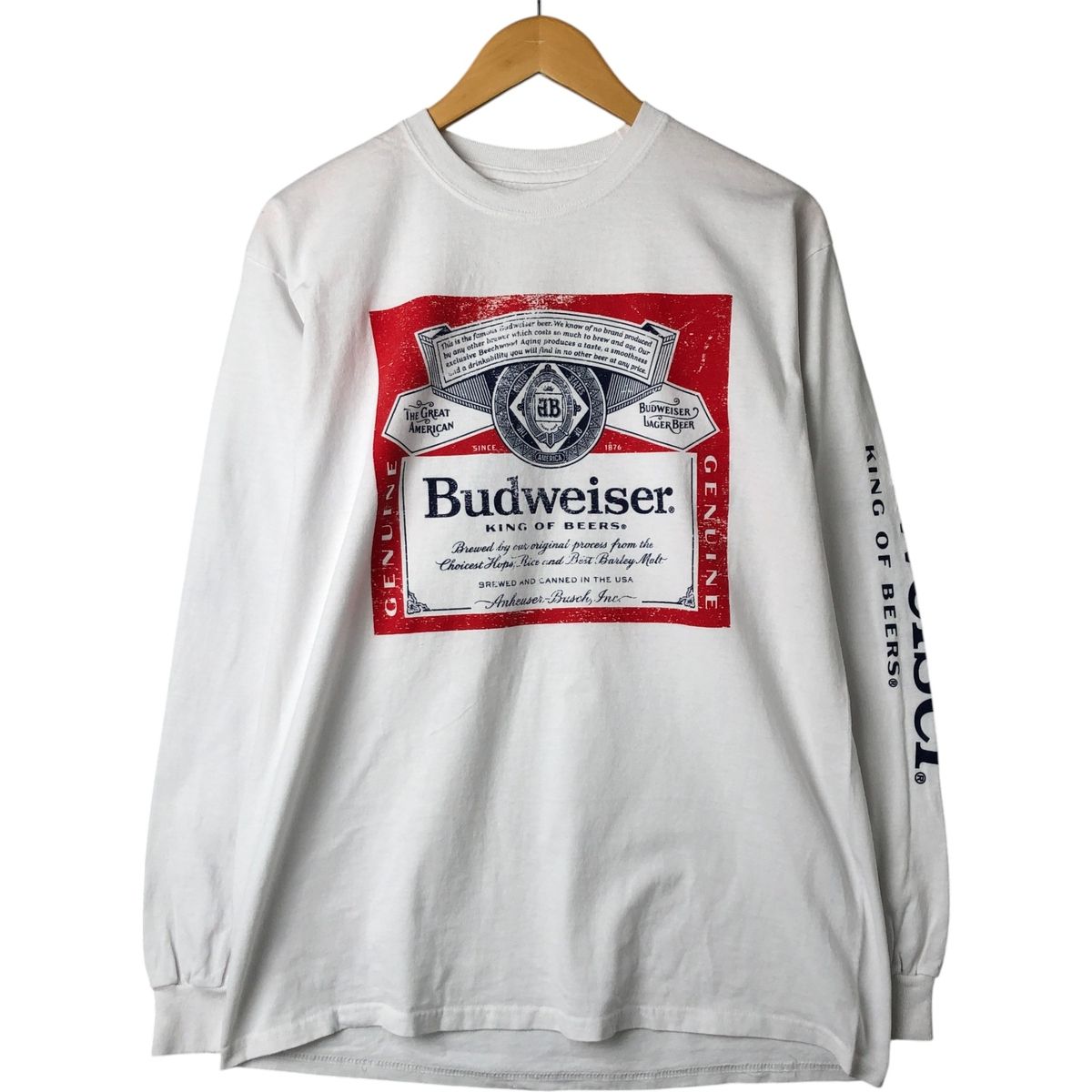古着 BUDWEISER バドワイザー アドバタイジング ロングTシャツ ロンT メンズXL相当|eaa548102