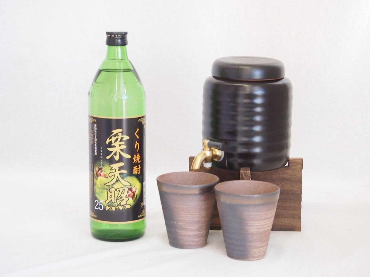 本格焼酎サーバー1000cc(18cm×24cm 1kg)三重県萬古焼き備前金彩