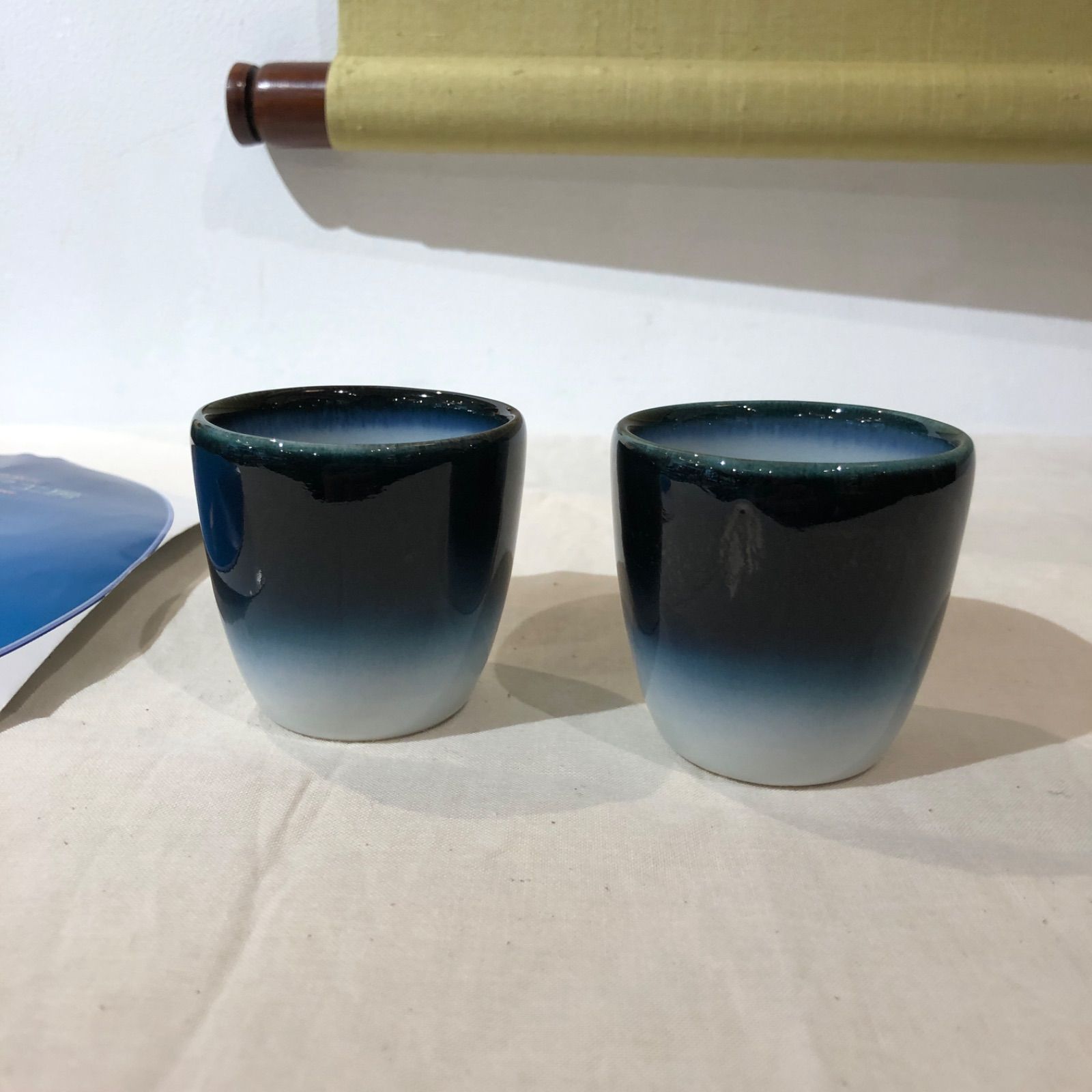 砥部焼 ヨシュア工房 ぐい呑み 2個セット ヨシュアブルー - メルカリ
