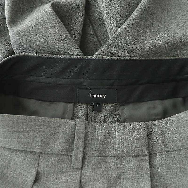 セオリー Theory 23SS Tailor DBL Pleat Pant GH タックパンツ ワイドパンツ スラックス 2 グレー /ES □OS  - メルカリ