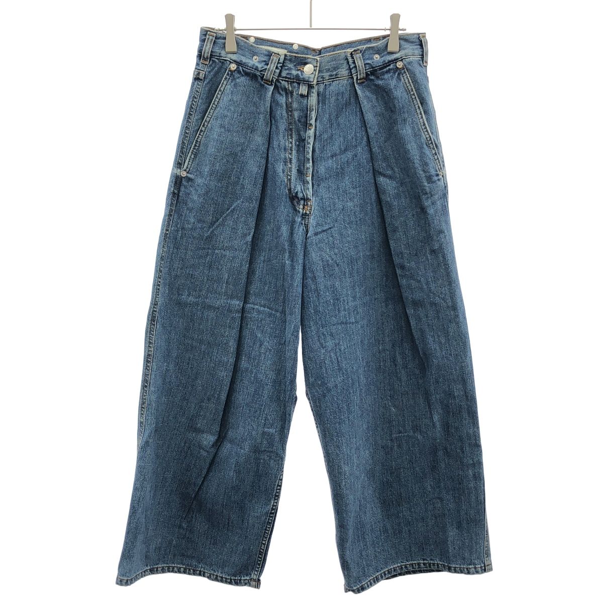 DRIES VAN NOTEN ドリスヴァンノッテン 1タックワイドデニムパンツ 1563-343-1129 インディゴ 34