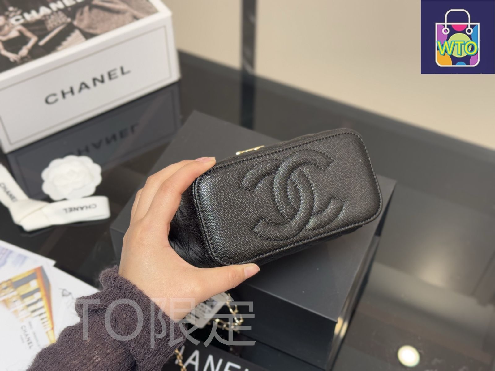 今日WTO】Chanel トランクバッグ / 化粧箱 17×11cm-WTO輸入-PN64