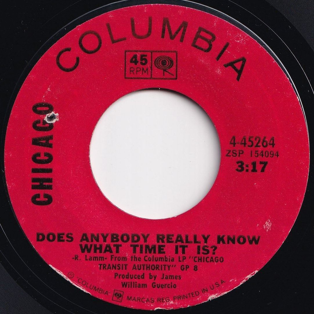 Chicago Does Anybody Really Know What Time It Is? / Listen Columbia US ...