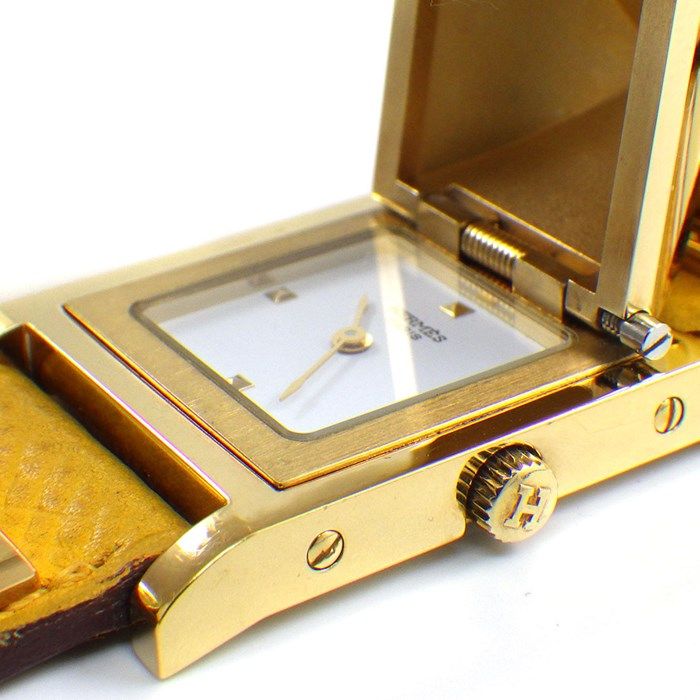 エルメス HERMES 腕時計 メドール ME1.201 スタッズ 蓋付き スクエア  