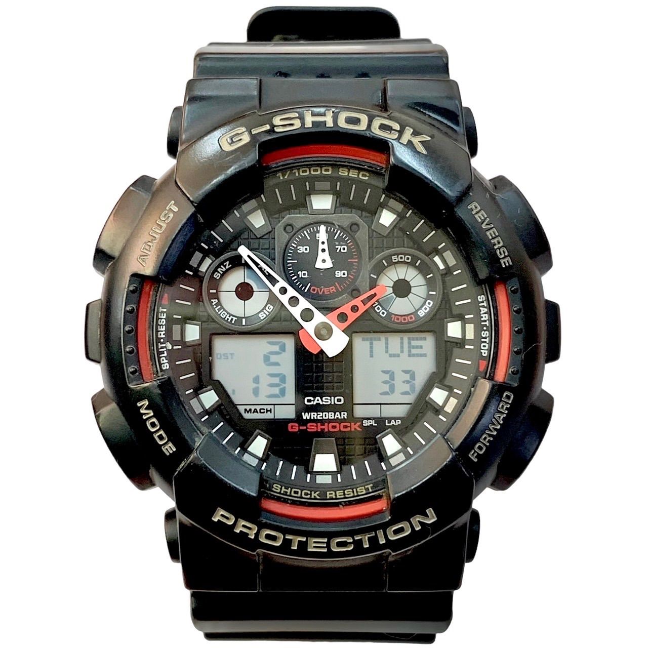 CASIO G-SHOCK GA-100 ブラック/レッド 美品 ga-100-1a」の人気商品一覧