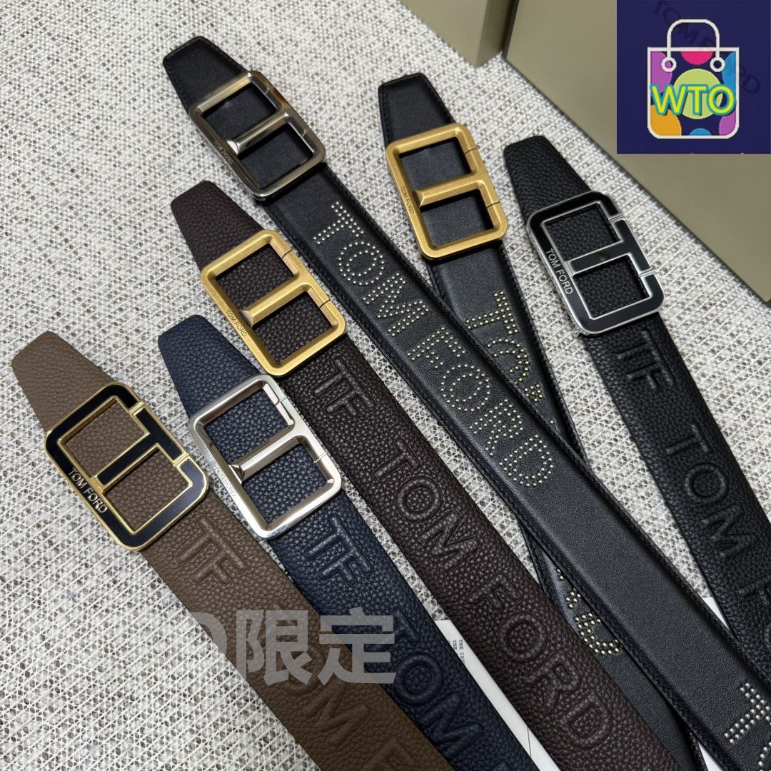 トムフォード　ベルト　空箱 TOM FORD トム・フォード ロゴ ベルトバッグ | ブラック