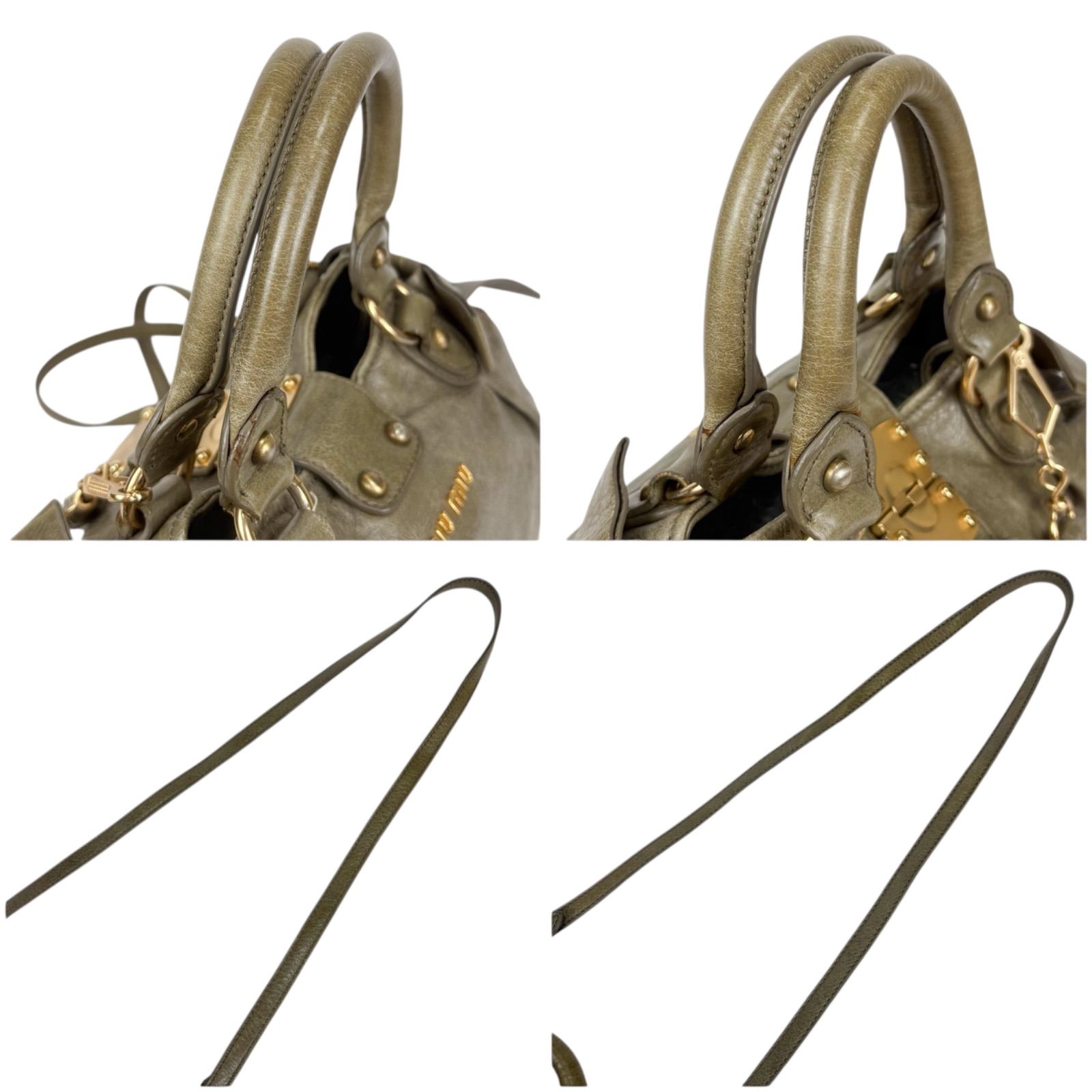 ミュウミュウ MIUMIU 2WAY ショルダーバッグ ハンドバッグ リボン 