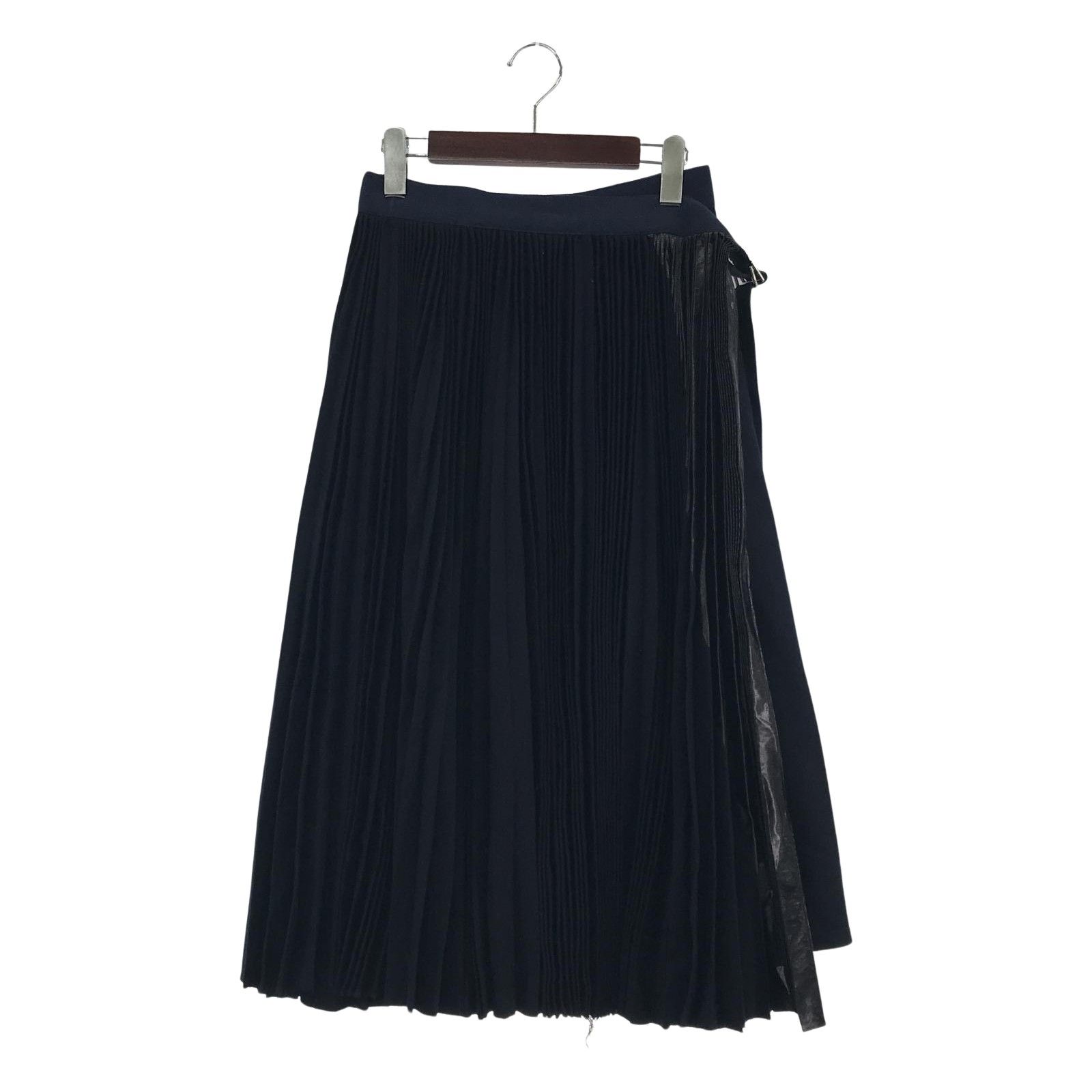 sacai(サカイ) Cotton Gabardine Skirtベルテッドバックプリーツ
