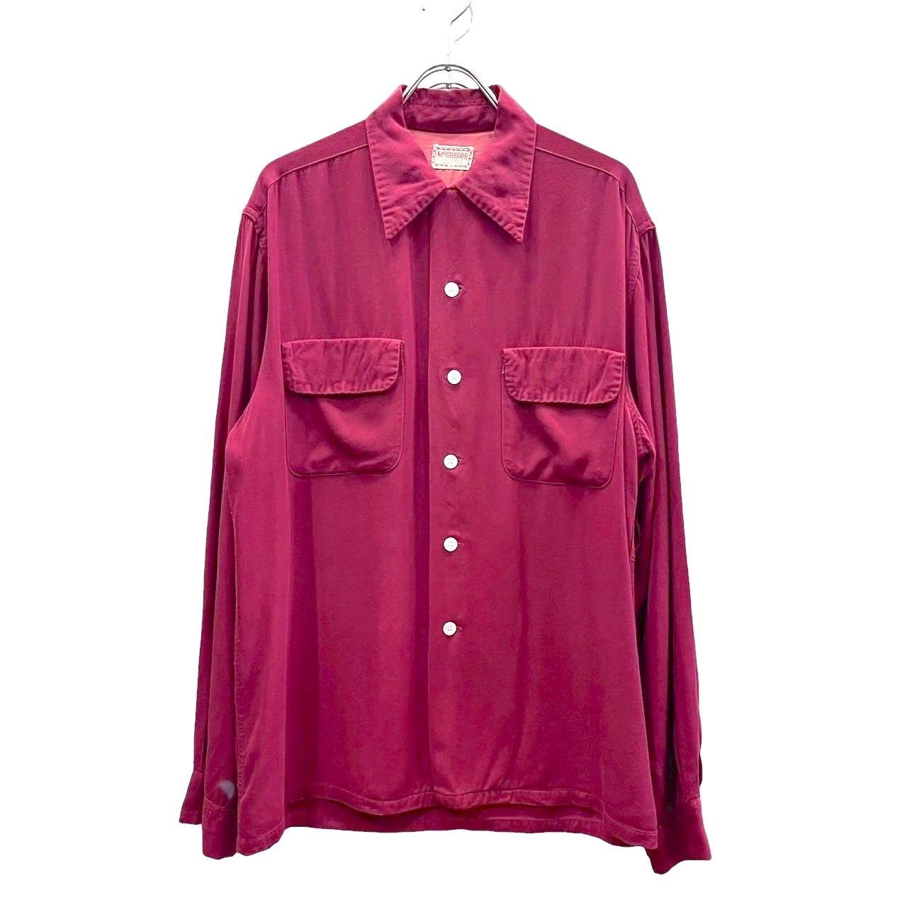 Macneil & Moore 50s ヴィンテージレーヨンオープンカラーシャツ マクレガー McGREGOR 50's 50s 50年代 ブロック体タグ WASHABLE