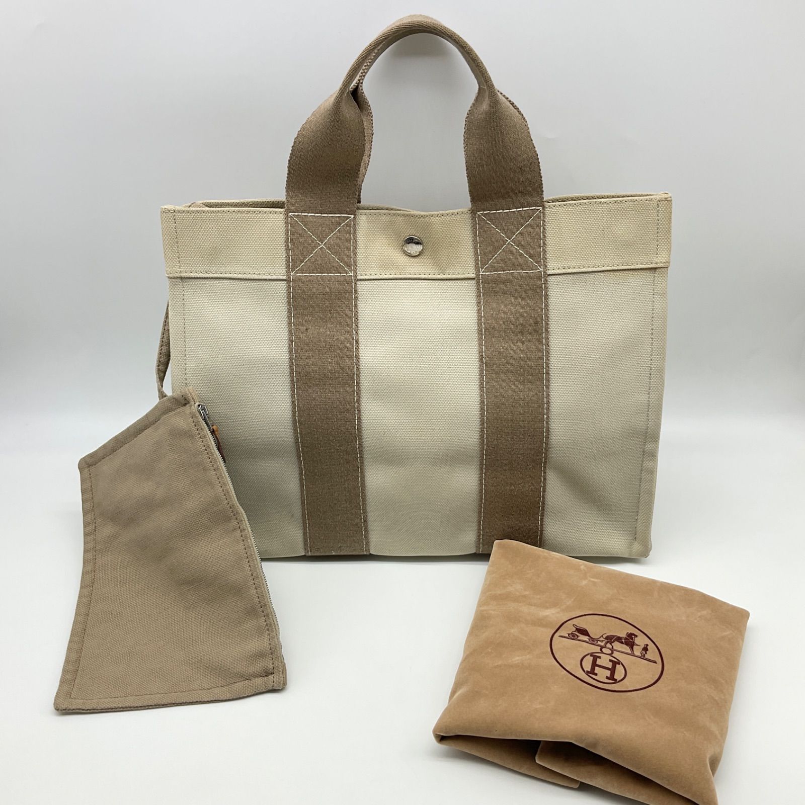 HERMES エルメス ボラボラPM トートバッグ ハンドバッグ キャンバス  