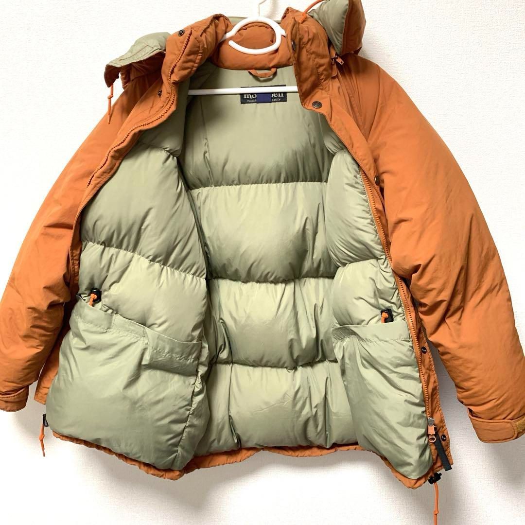 90s mont-bell ダウンジャケット オレンジ 極美品】モンベル mont-bell ダウンジャケット S メンズ オレンジ