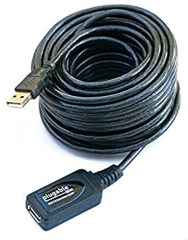 Plugable USB 2.0 10 メートル アクティブ延長ケーブル タイプA オス- タイプA メス