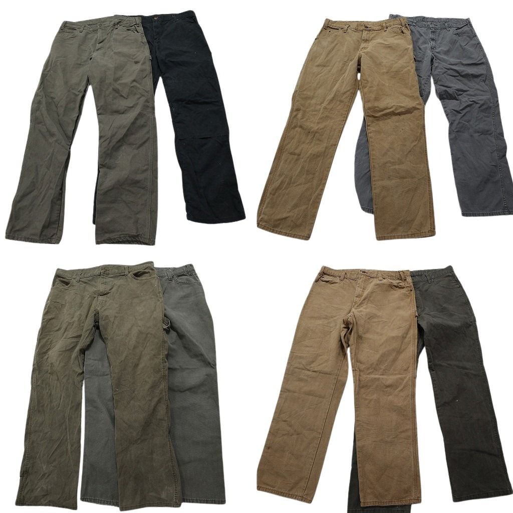 古着卸 ディッキーズ Dickies ダック ペインター パンツ 8枚セット メンズ 36 ダブルニー ワーク フェード 古着 NA5380