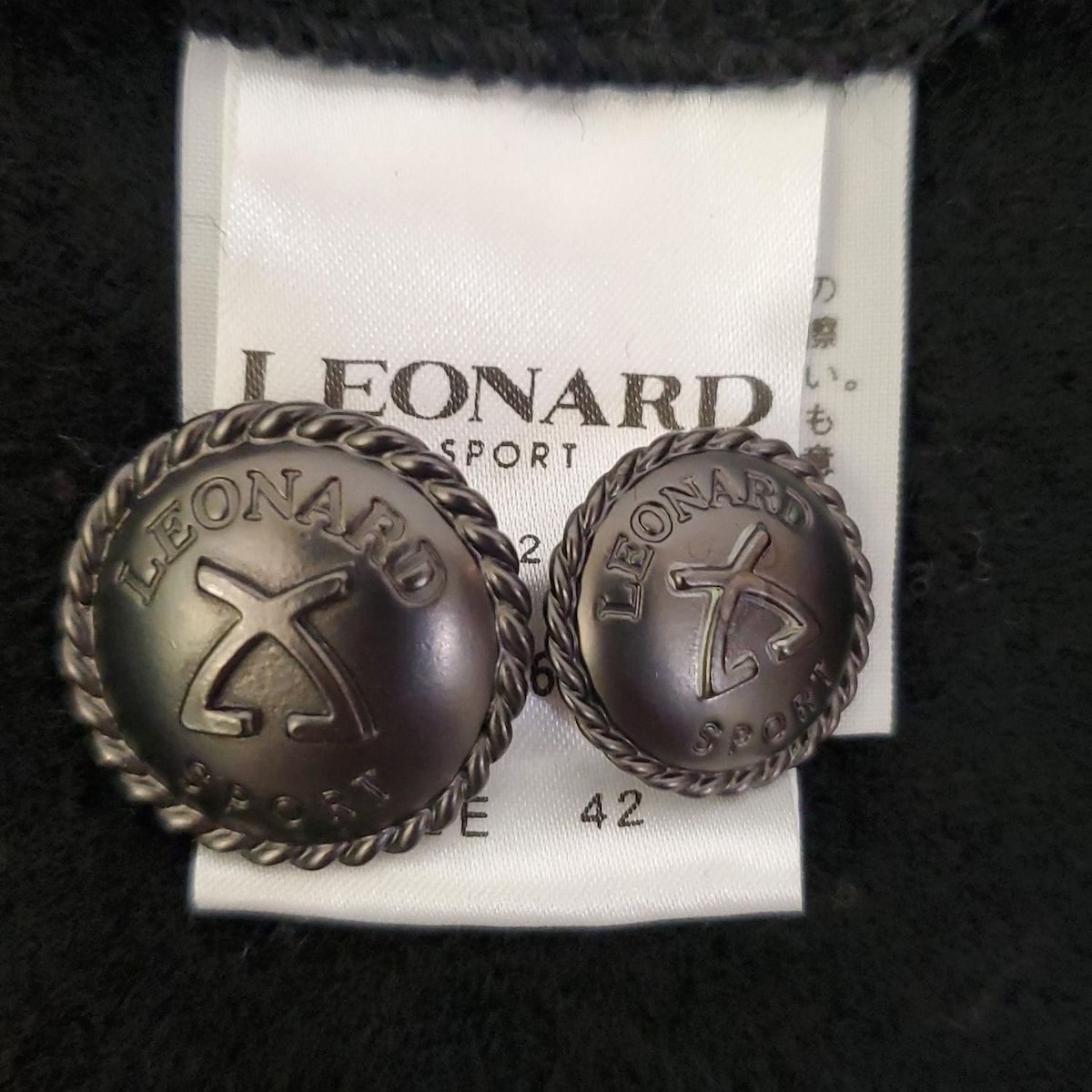 LEONARD SPORT レオナールスポーツ コート サイズ42 L レディース - 黒 長袖 ニット 春 秋 SIROKUMA-CORPORATION_COM