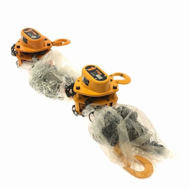未使用品 キトー/KITO チェーンブロック CB010 荷重 1t 揚程 2.5m マイティ M3 代引き可♪ ☆未使用品2個セット☆KITO キトーマイティ チェーンブロック M3形