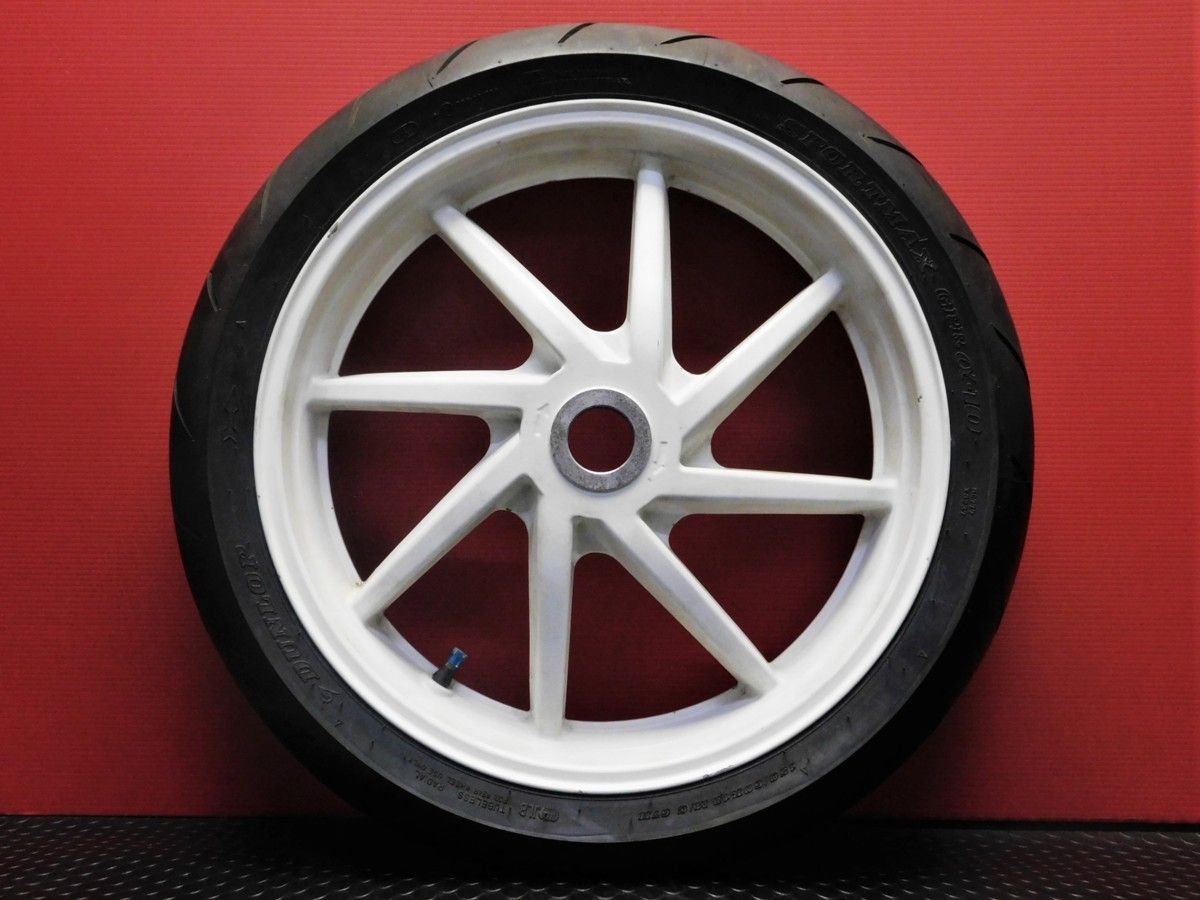 160 評価B VFR400R NC30 純正 リア ホイール MT4.50×J18 タイヤ 山6分 150|60R18M|C67H 白 ホワイト f0438B2