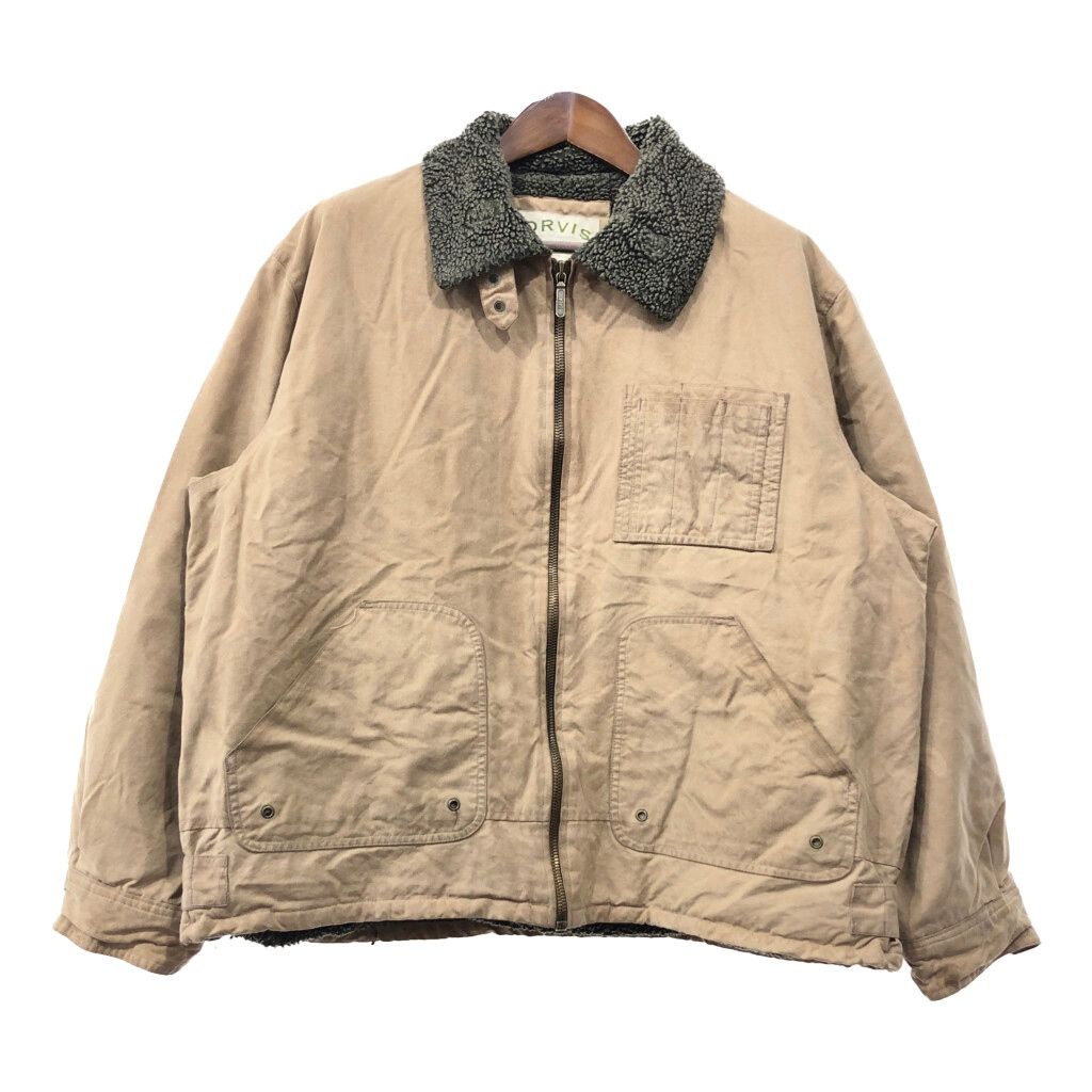 00年代 ORVIS オービス オイルド コットン ボアハンティングジャケット アウトドア ベージュ (メンズ L相当) 中古 古着 R0041