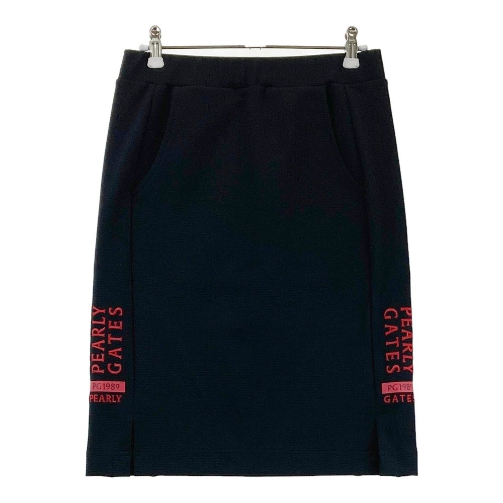 サイズ 0 PEARLY GATES パーリーゲイツ ストレッチスカート ロゴ刺繍 ネイビー系 240101542263 ゴルフウェア レディース ストスト