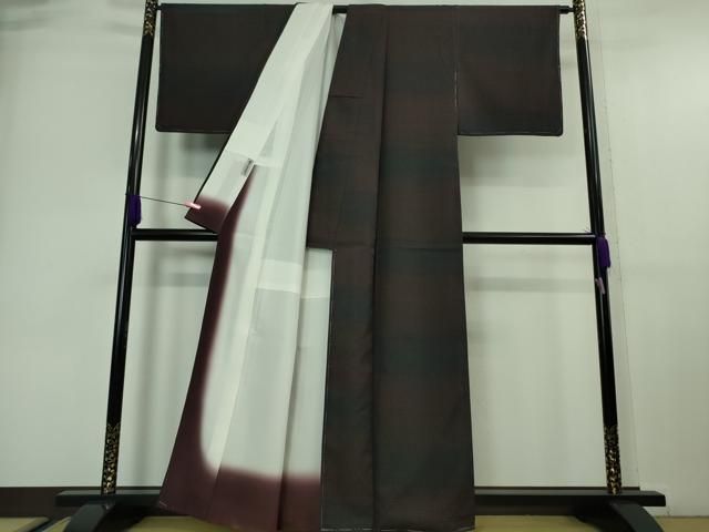 平和屋本店□極上 お召 変わり市松 逸品 未使用 DZAA6640kh5