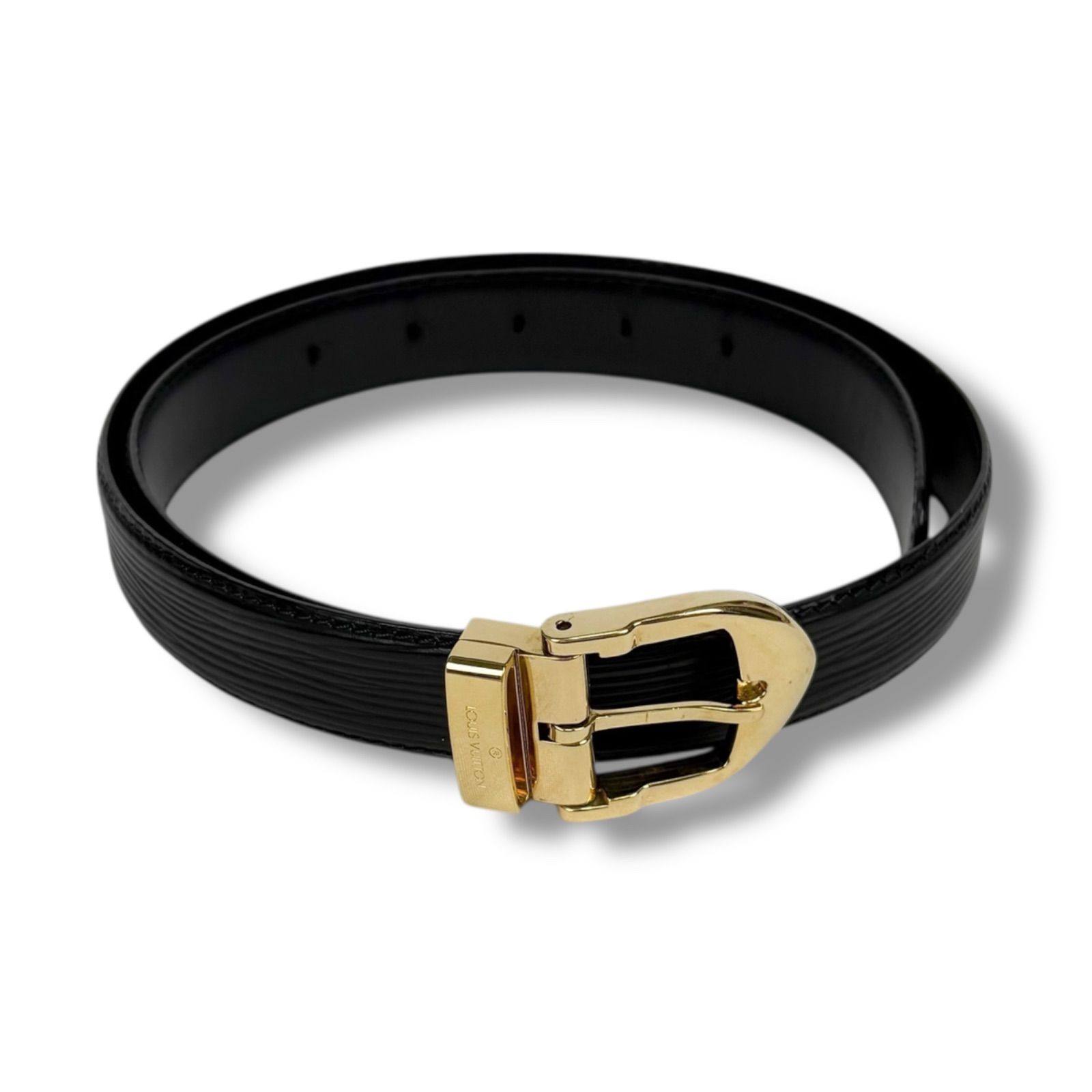 LOUIS VUITTON エピレザー ベルト ブラック【未使用品】 ルイヴィトン LOUIS VUITTON エピレザー ベルト ノワール