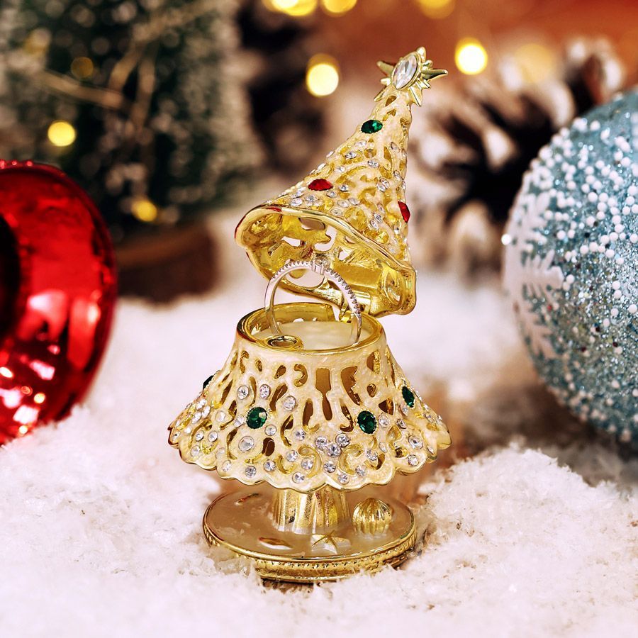 EX631【正規品】星のクリスマスツリー ジュエリーボックス クリスマス