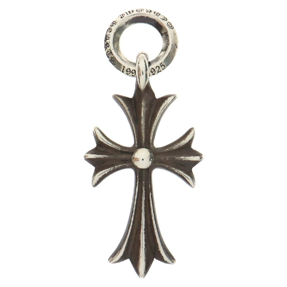 CHROME HEARTS クロムハーツ TINY CH CROSS タイニーCHクロス チャーム シルバーネックレストップ シルバー
