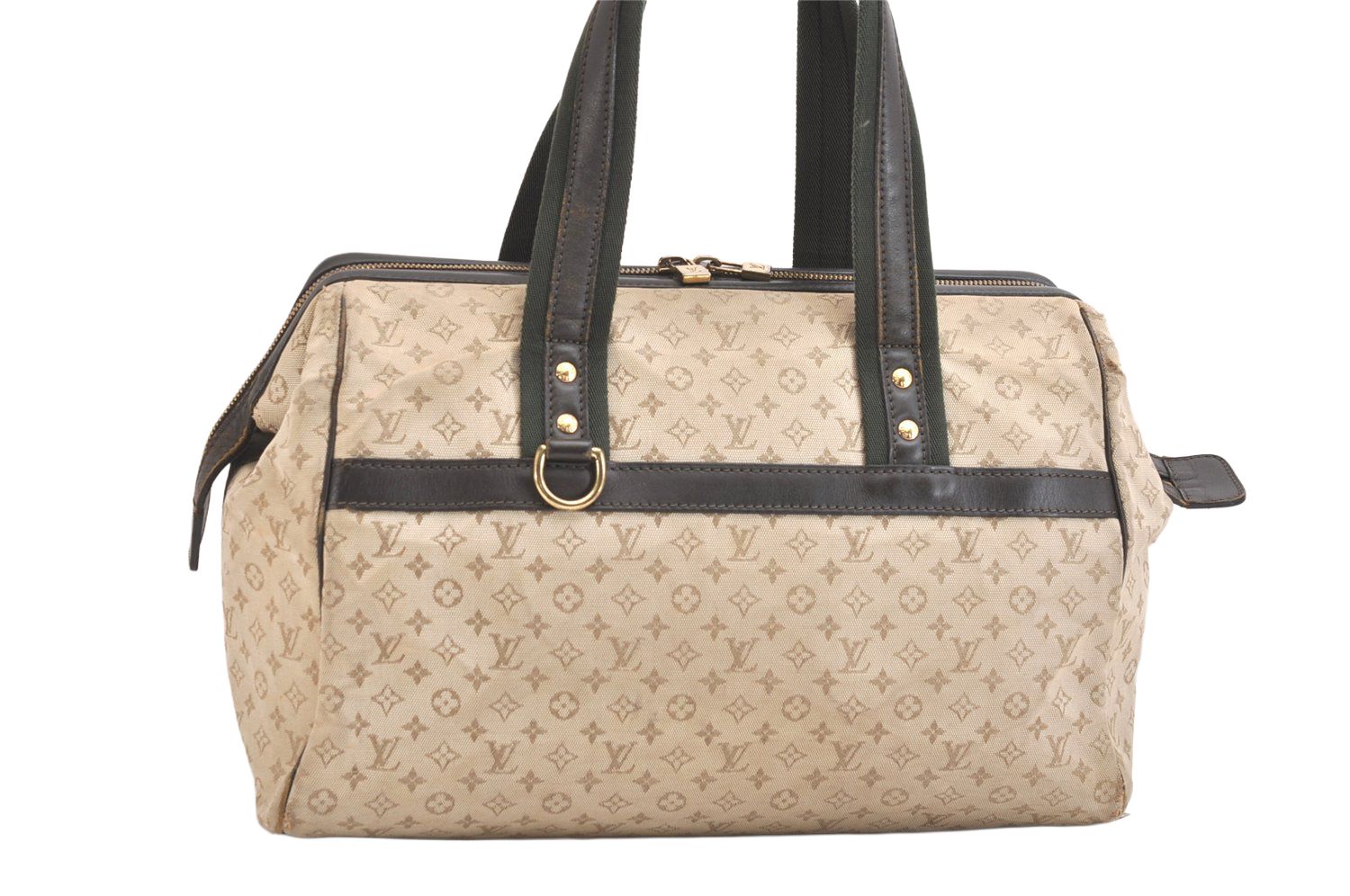 LOUIS VUITTON ルイヴィトン モノグラム ミニ ジョセフィーヌ GM ハンドバッグ M92310 カーキ ベージュ 2426N