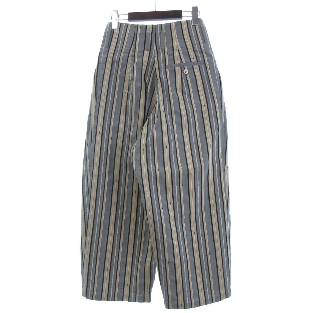 サポートサーフェス support surface パンツ ワイド バルーン テーパード ストライプ ハイウエスト 1 グレー ベージュ