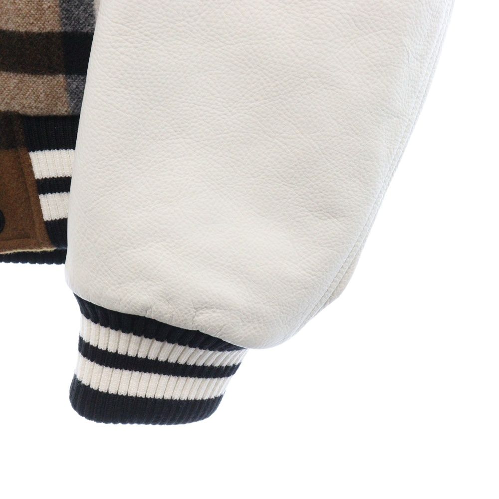 BURBERRY (バーバリー) Felton B Logo Check Wool Blend Varsity