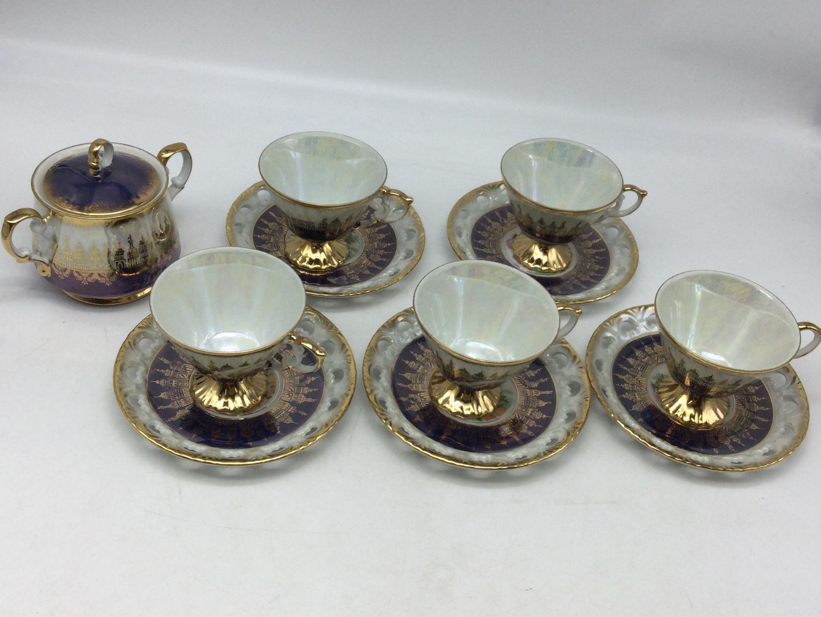 5412 Glory China グローリーチャイナ 金彩 カップ＆ソーサー5客セット 