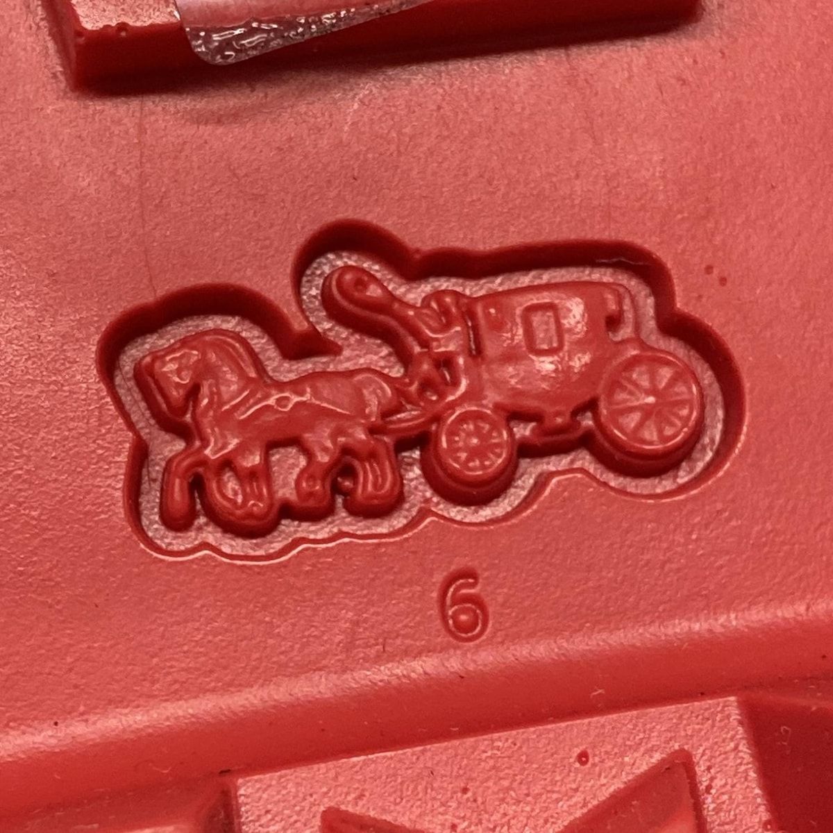 COACH(コーチ)レインブーティブーツ　赤　レッド　ロゴ　8 COACH(コーチ) レインブーツ 6 レディース美品 - レッド
