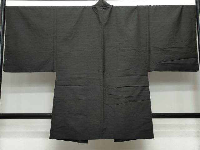 平和屋着物●男性　紬　アンサンブル　憲法黒茶色　正絹　逸品　CAAS8449vf 平和屋着物○男性 紬 アンサンブル 憲法黒茶色 正絹 逸品 CAAS8449vf