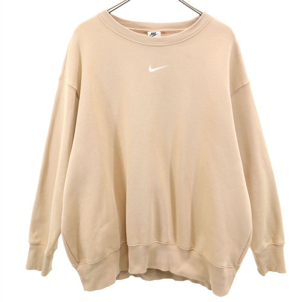 ナイキ 長袖 スウェット トレーナー XXL ベージュ系 NIKE 裏起毛 ビックサイズ メンズ