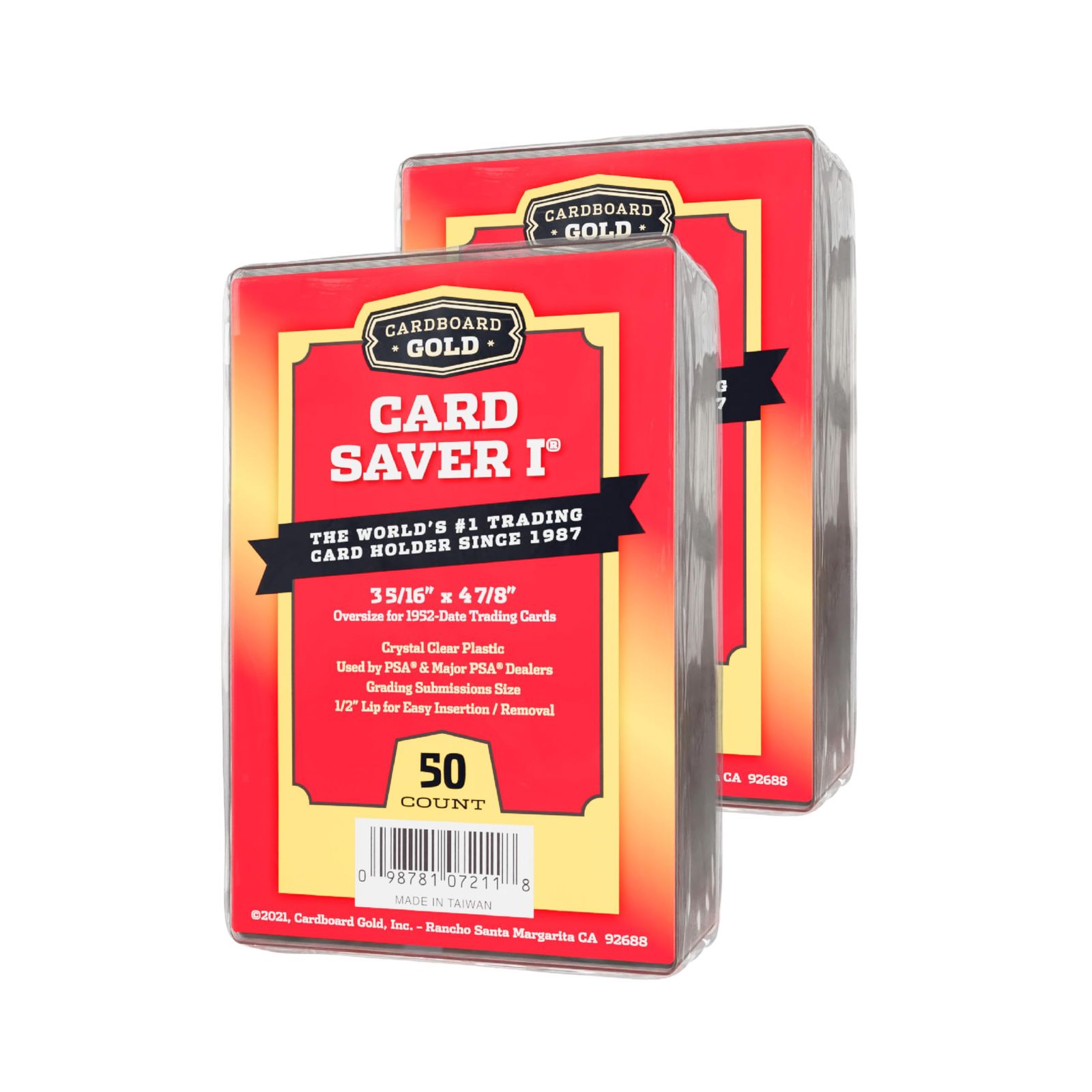 【数量限定】Cardboard Gold (カードボードゴールド) カードセーバー1 - 半硬質カードホルダー PSA/BGSによるカードのグレーディングへの提出用 - 50枚パック (2)