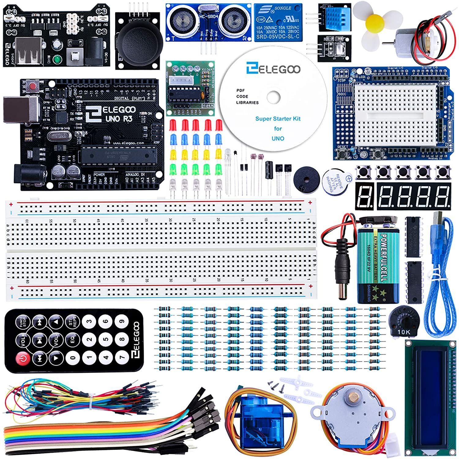 ELEGOO Arduino用UNO R3スターターキット レベルアップ チュー - メルカリ