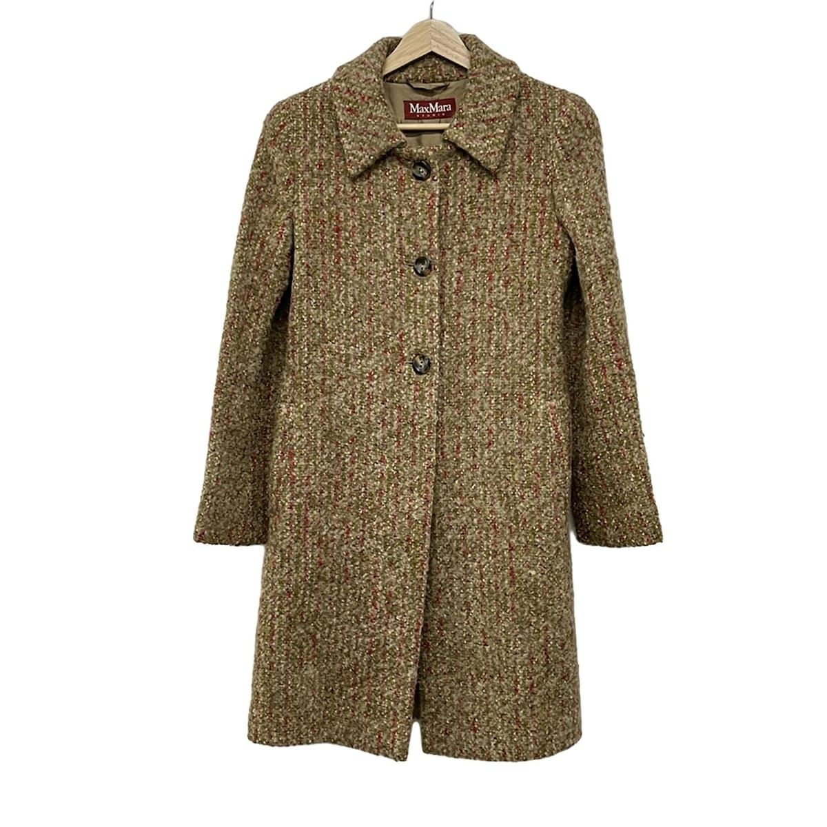 Max Mara STUDIO マックスマーラスタジオ コート サイズJ 36 レディース - ブラウン×レッド×アイボリー