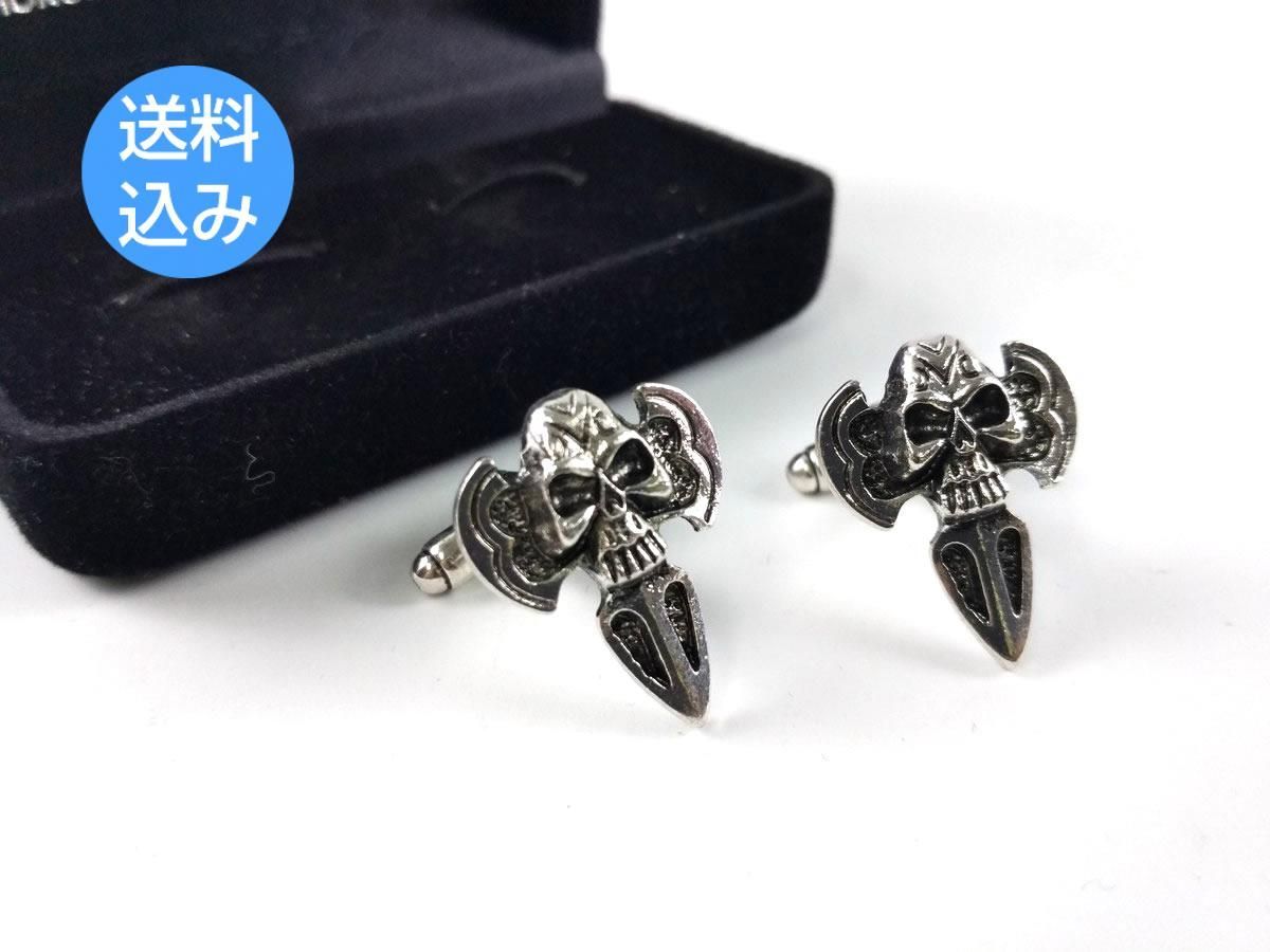 SJX スカル カフスボタン シルバー SJX スカル カフスボタン シルバー SJX スカル カフスボタン