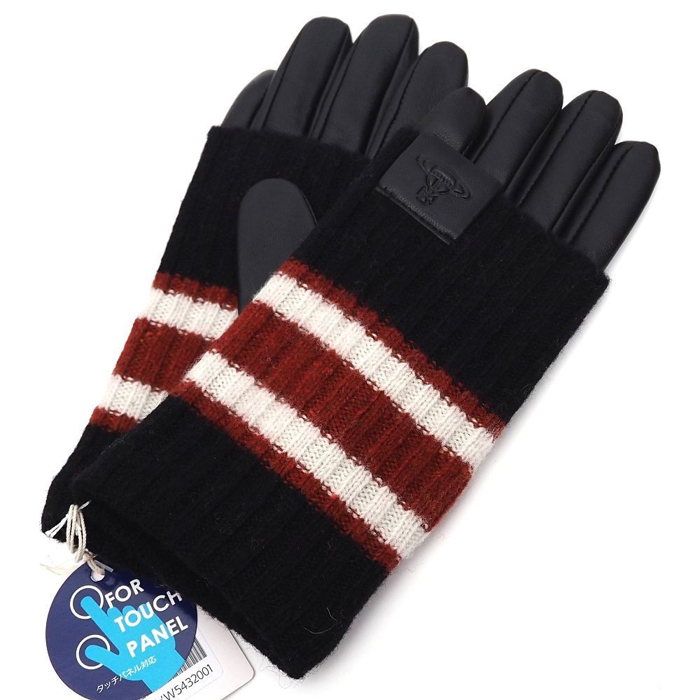 新品 Vivienne Westwood ニット レザーグローブ 手袋 【サイズ