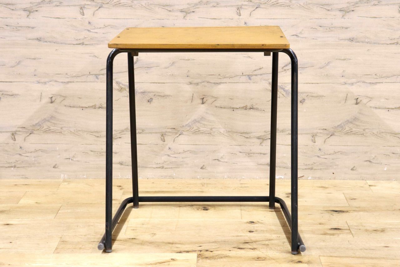 GMIS215D 西洋 イギリス スクールデスク ナチュラル ヴィンテージ 学校机 勉強机 パソコンデスク 簡易テーブル インダストリアル 什器