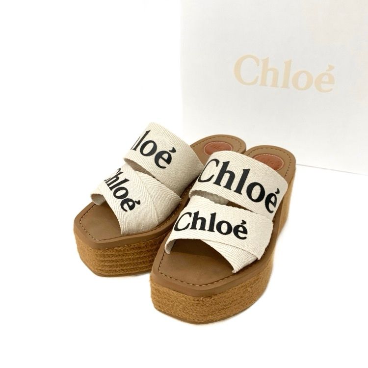 Chloe クロエ WOODY ウェッジエスパドリーユ ウッディサンダル