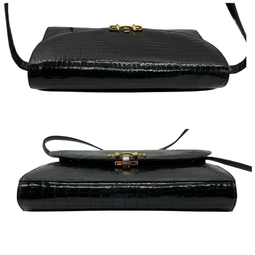 2012 シャイニングクロコダイル ショルダーバッグ 2way ホースビット 2012 シャイニングクロコダイル ショルダーバッグ 2way ホース