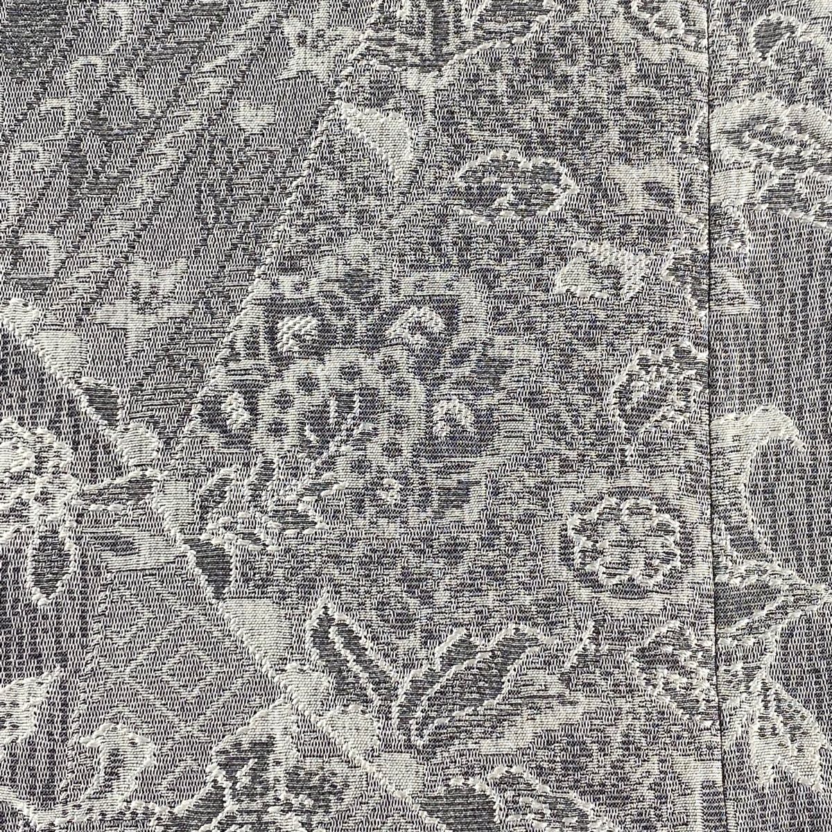 道行 身丈103cm 裄丈65cm M 和装コート 千代田衿 草花 花唐草 紋意匠  