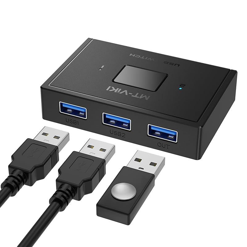 MT-VIKI USB3.0 切替器 双方向スイッチ キーボード/マウス/USBメモリー/プリンター/スキャナー/デスクトップ/PC用 2入力1出力 / 1入力2出力 PC2台用切替器 USBスイッチャー 5Gbps高速転送