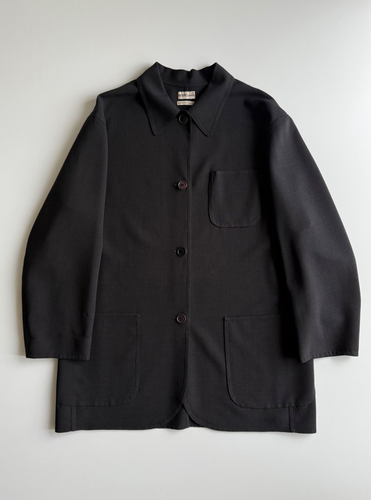 FW1998 Hermès by Margiela jacket エルメス マルジェラ期 テーラードジャケット 羽織 ブルゾン ポケット HERMES アーカイブ archive