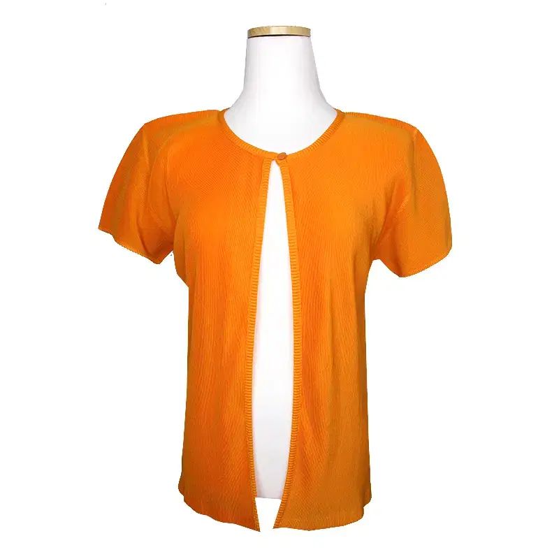 【美品】 PLEATS PLEASE ISSEY MIYAKE / プリーツプリーズイッセイミヤケ | 2021SS | 立体スリーブ  プリーツワンピース | 2 | オレンジ | レディース