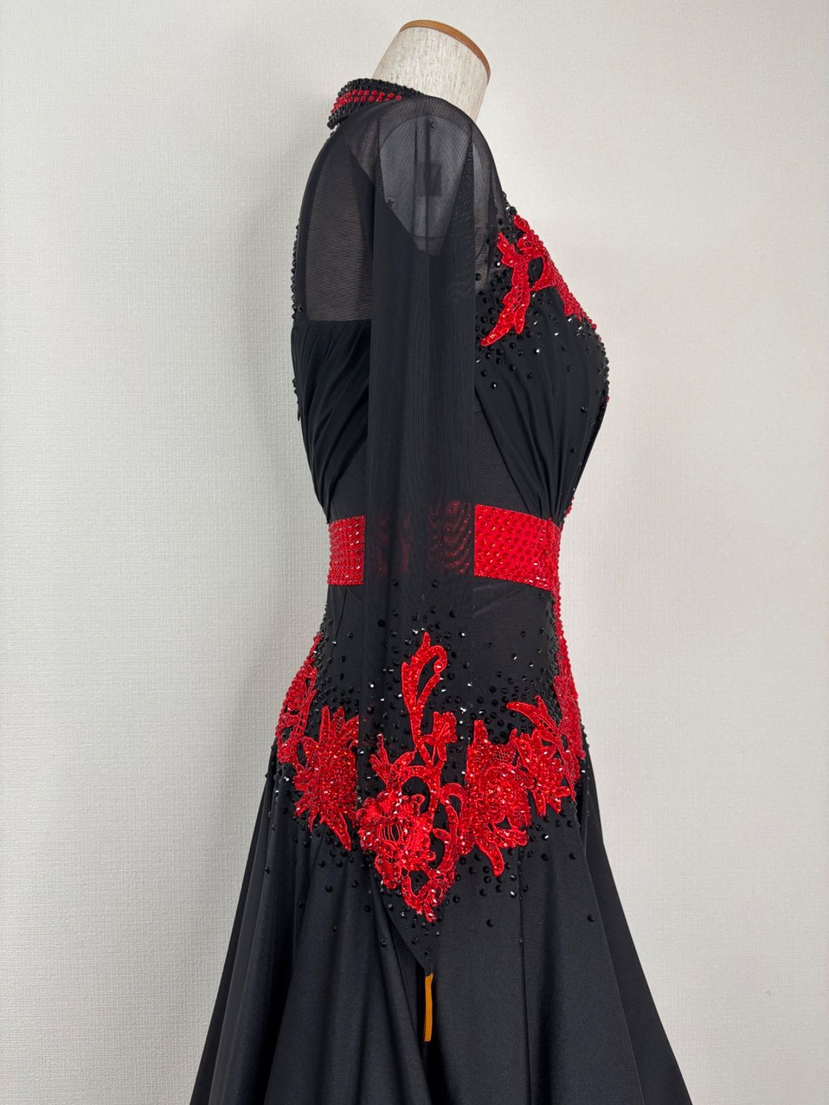 ラテン　黒のワンピース型ドレス ラテン 黒のワンピース型ドレス ラテン 黒のワンピース型ドレス 【公式